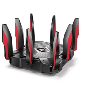 TP-Link AC5400 Tri Band Gaming Router – MU-MIMO, 1.8GHz Quad-Core 64-bit CPU, Game First Priority, Link Aggregation, 16GB Storage, Airtime Fairness, Secured Wifi, Works with Alexa