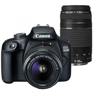 Canon EOS 2000D / Rebel T7 24.1MP DSLR Camera + 18-55mm III Lens + 75-300mm Lens